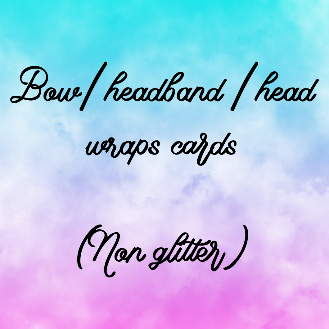 Non glitter cards