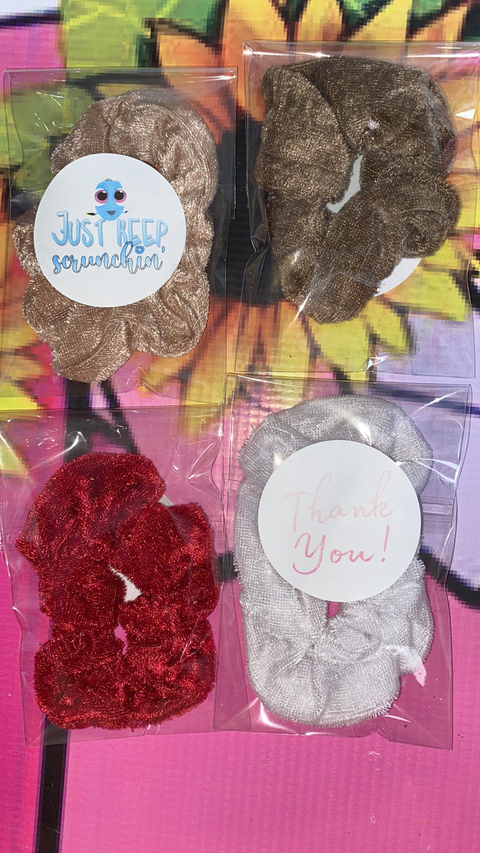 Scrunchies thank you gifts